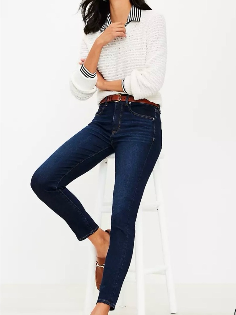 LOFT Dark Indigo Skinny Jeans - Women's